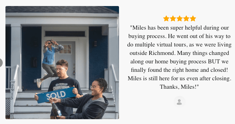 Client testimonial from Zillow