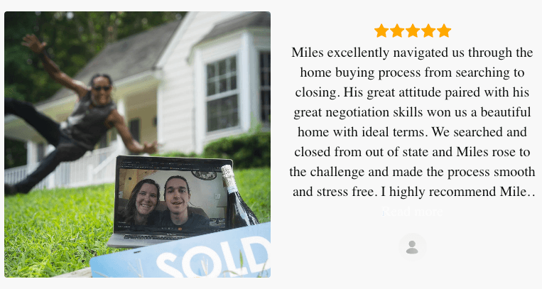 Client testimonial from Zillow