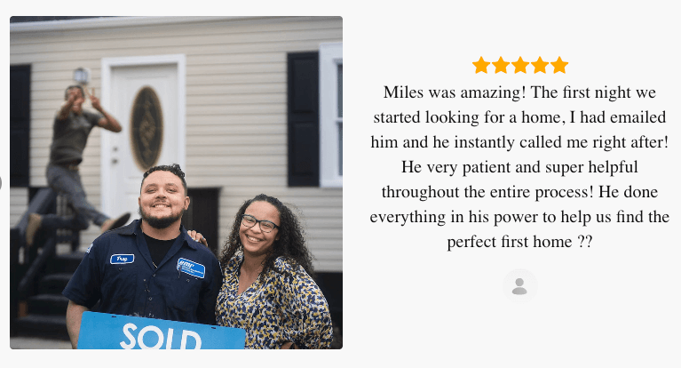 Client testimonial from Zillow